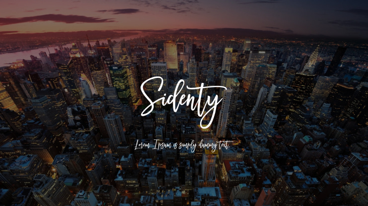 Sidenty Font Family