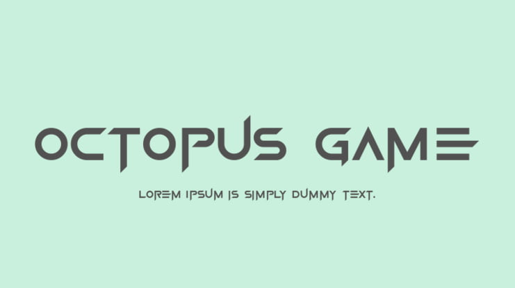 Octopus Game Font Family