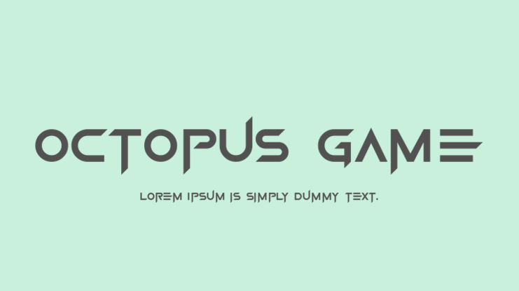 Octopus Game Font Family