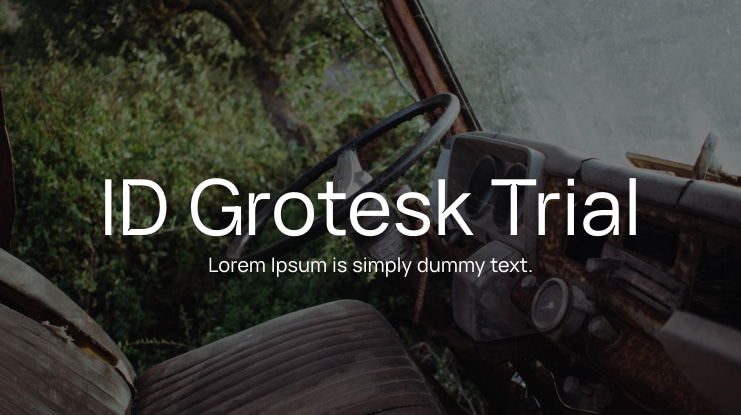 ID Grotesk Trial Font Family