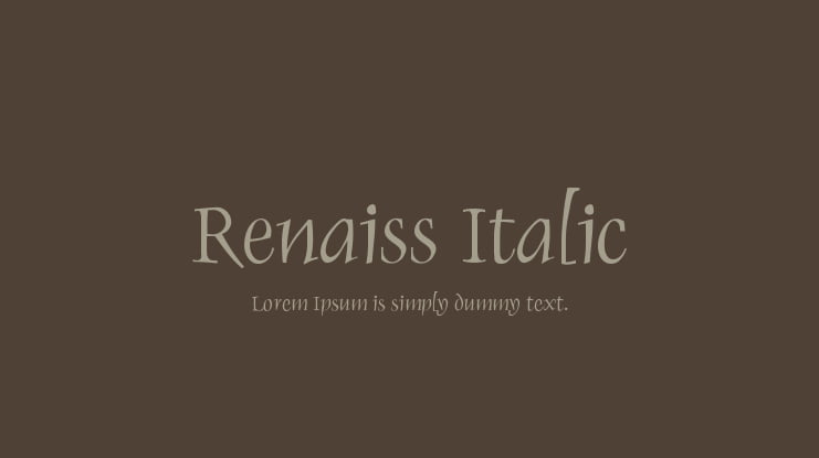 Renaiss Italic Font