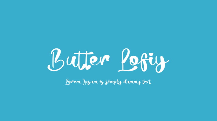 Butter Lofiy Font