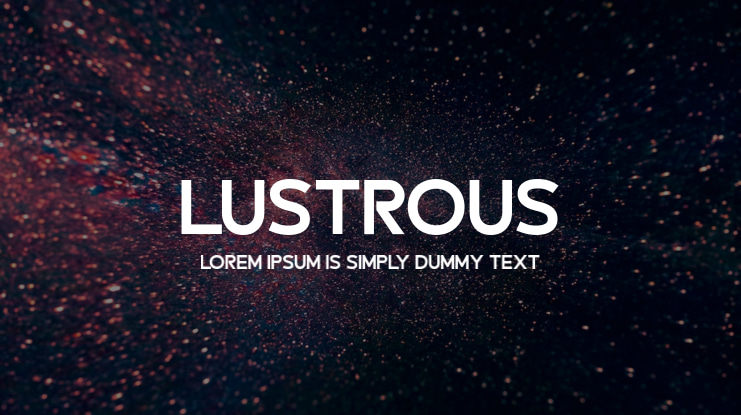 Lustrous Font Family