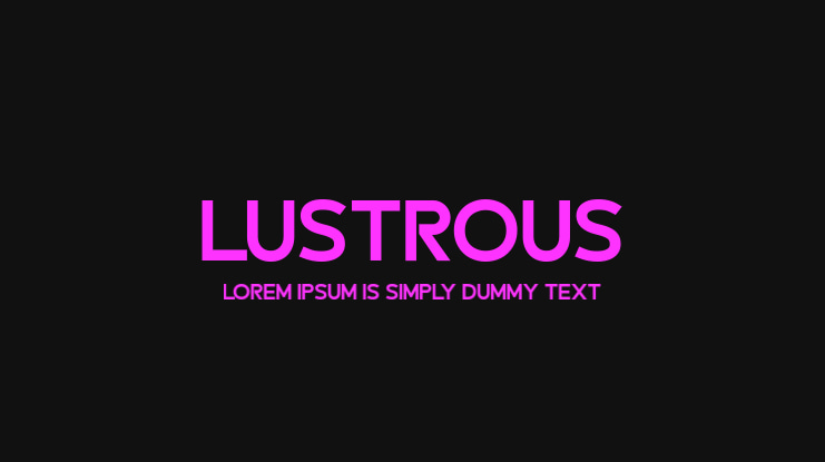 Lustrous Font Family