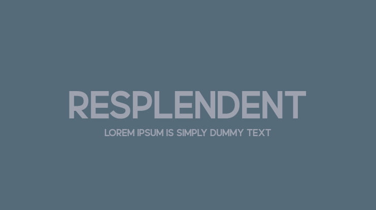 Resplendent Font Family