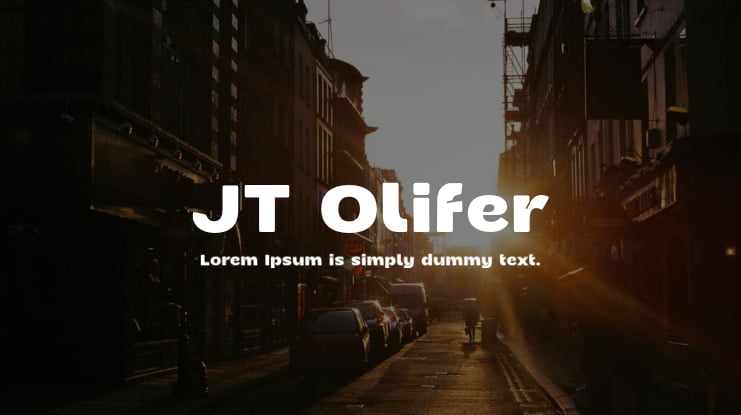 JT Olifer Font