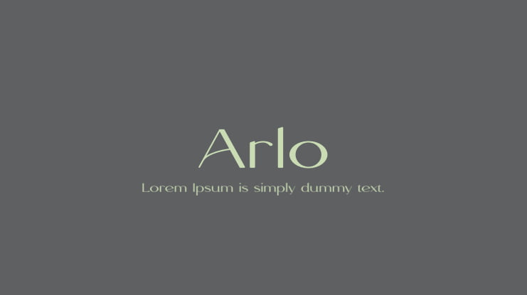 Arlo Font