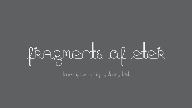 Fragments of Eter Font