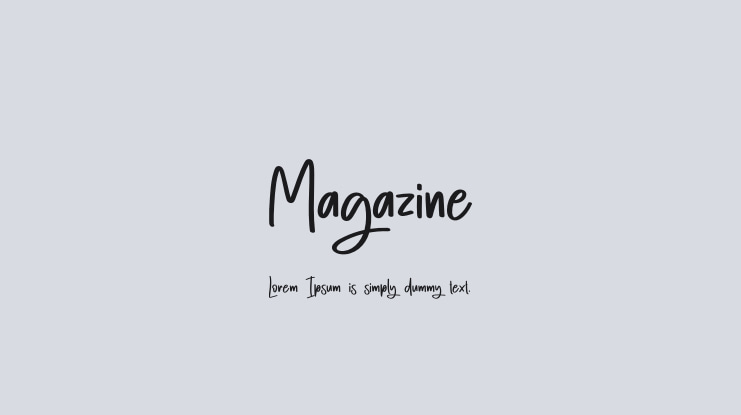 Magazine Font