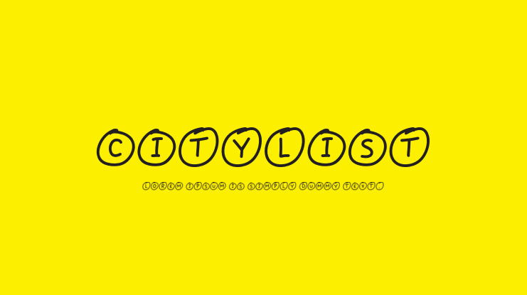 Citylist Font
