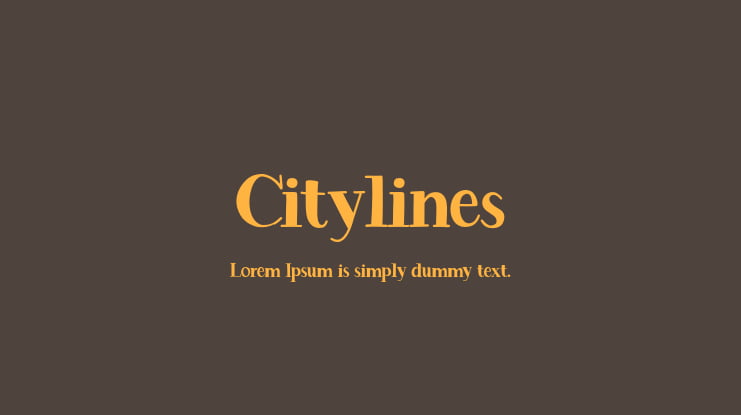 Citylines Font