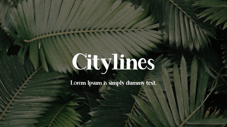Citylines Font