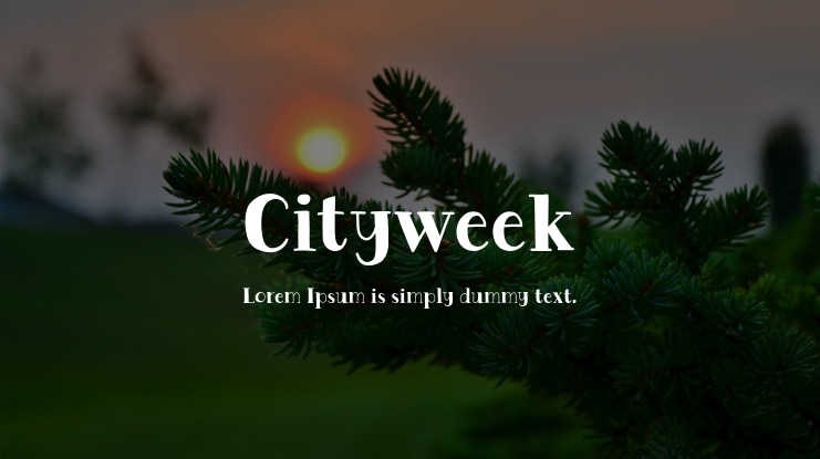 Cityweek Font