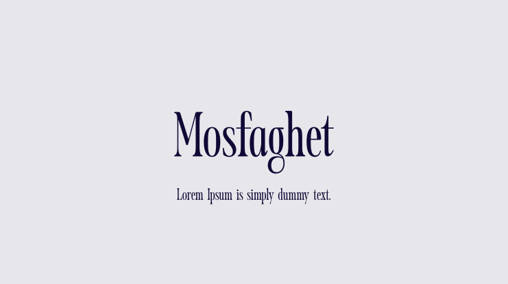Mosfaghet Font