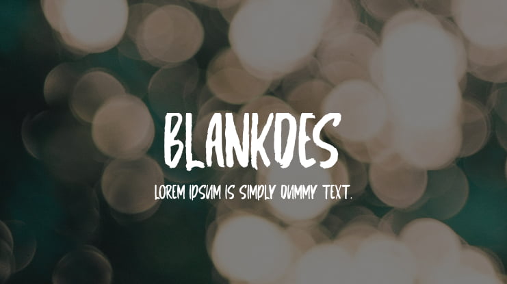 Blankdes Font