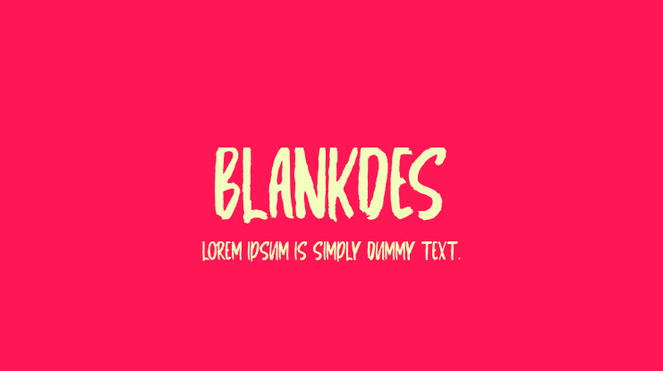 Blankdes Font