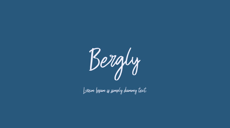 Bergly Font