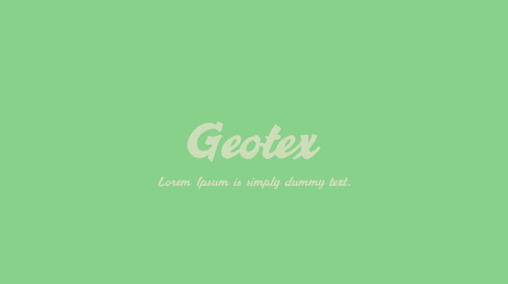 Geotex Font