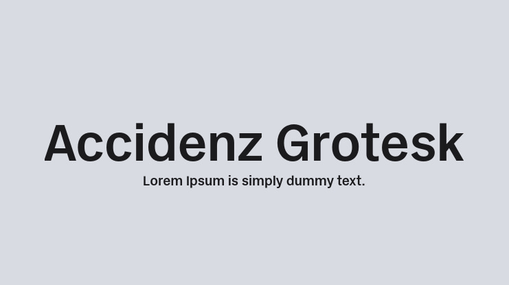 Accidenz Grotesk Font