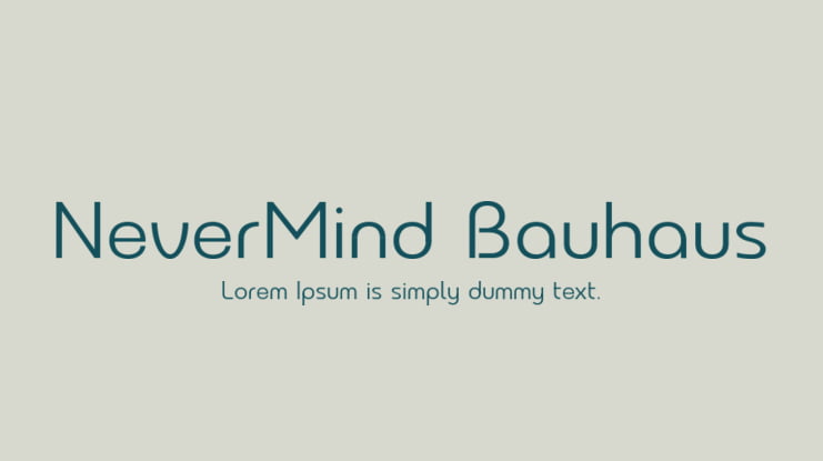 NeverMind Bauhaus Font Family