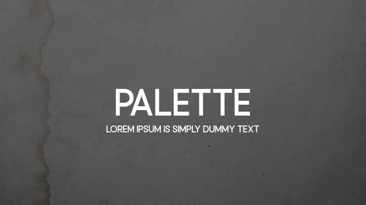 Palette Font Family