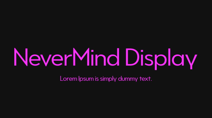 NeverMind Display Font Family