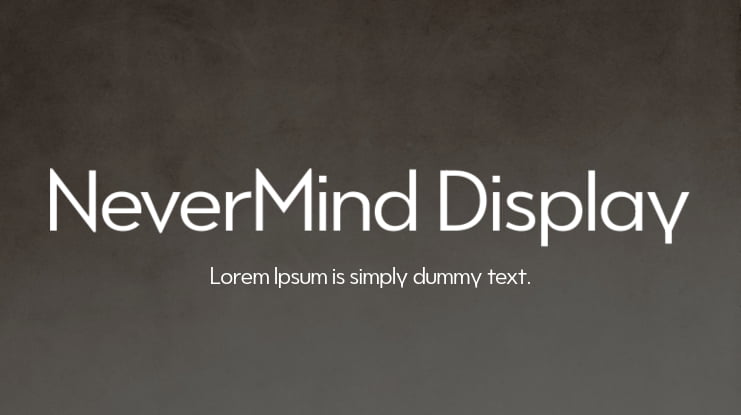 NeverMind Display Font Family