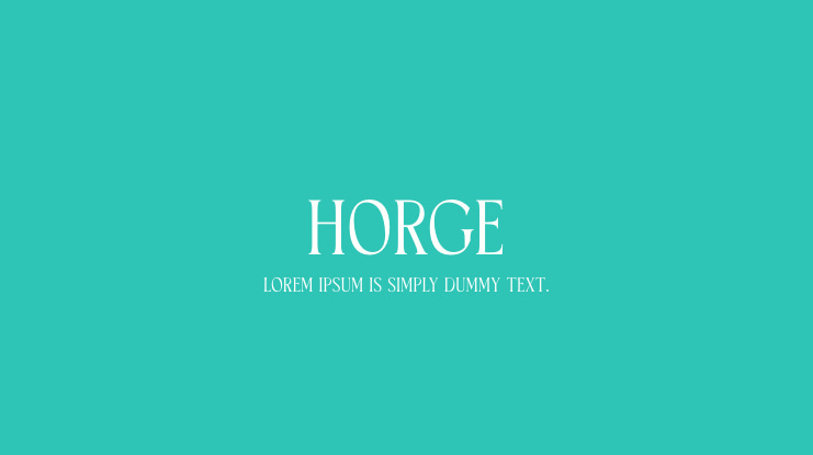 Horge Font