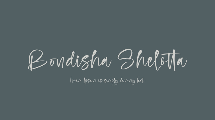 Bondisha Shelotta Font