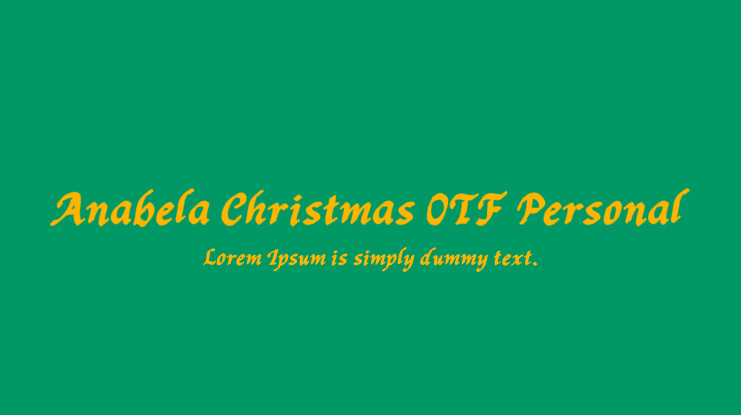 Anabela Christmas OTF Personal Font