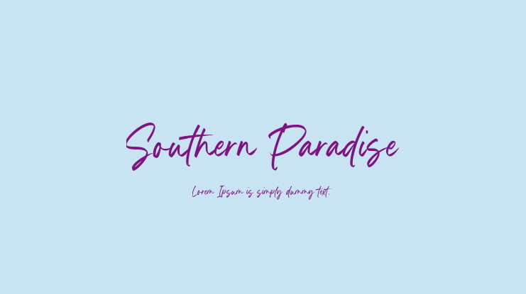 Southern Paradise Font