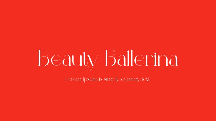 Beauty Ballerina Font