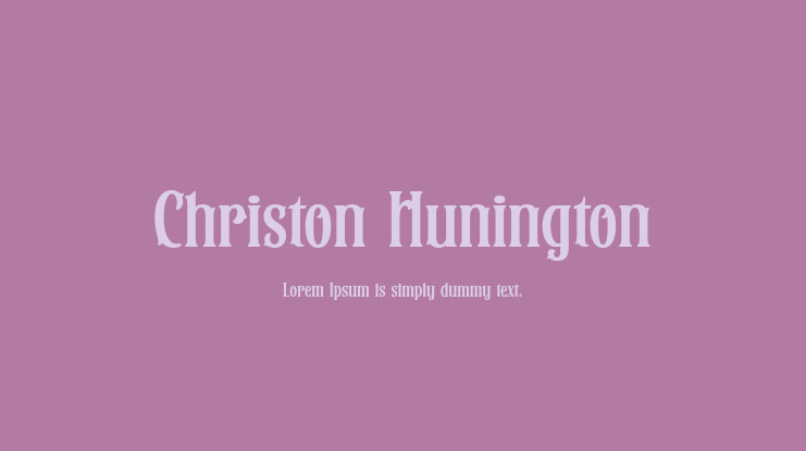 Christon Hunington Font