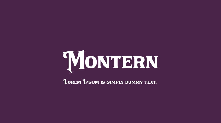 Montern Font