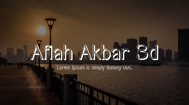 Aflah Akbar 3d Font