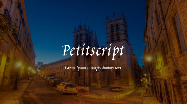 Petitscript Font Family