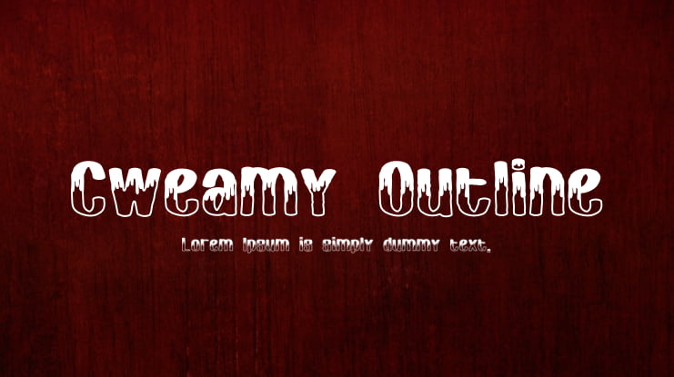 Cweamy Outline Font
