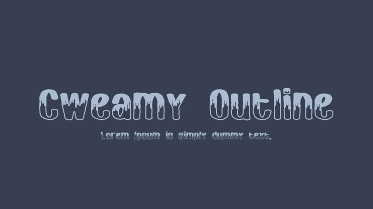 Cweamy Outline Font