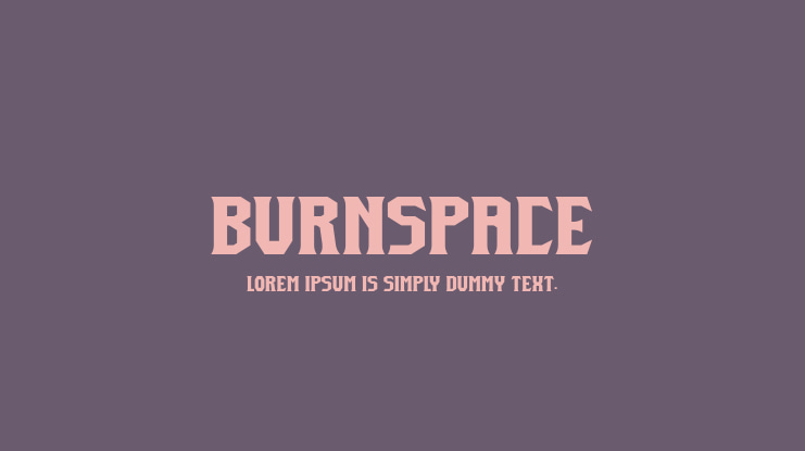 Burnspace Font