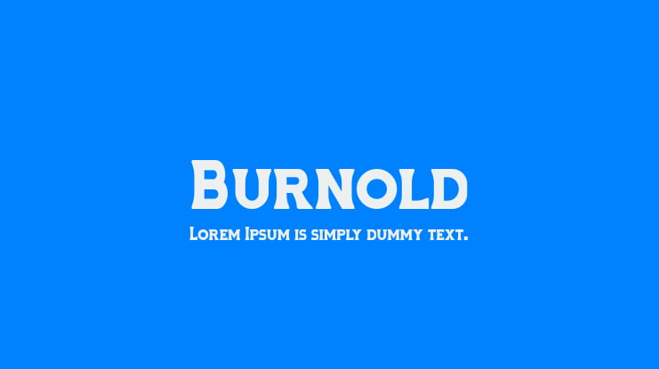 Burnold Font