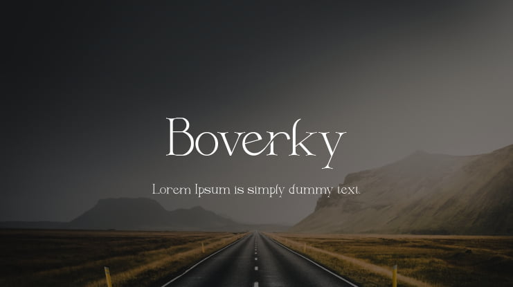 Boverky Font