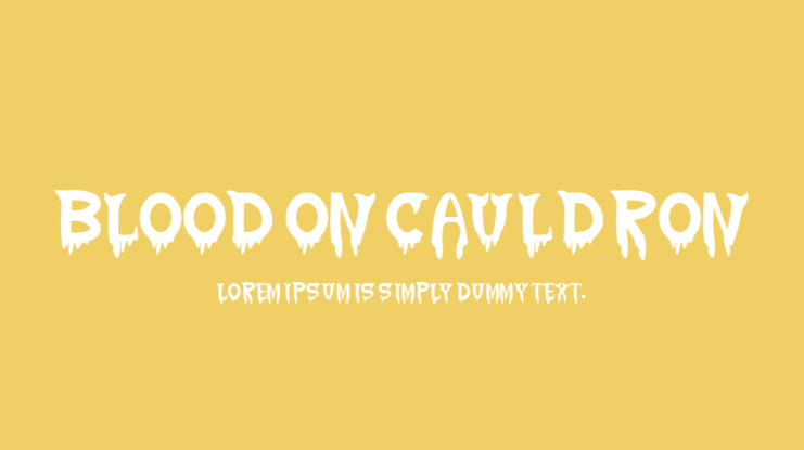 Blood On Cauldron Font