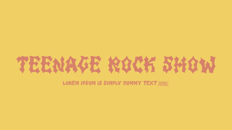 Teenage Rock Show Font