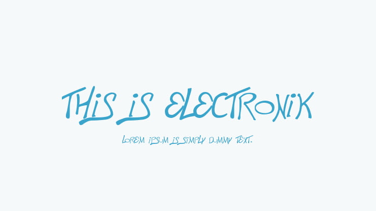 This is Electronik Font