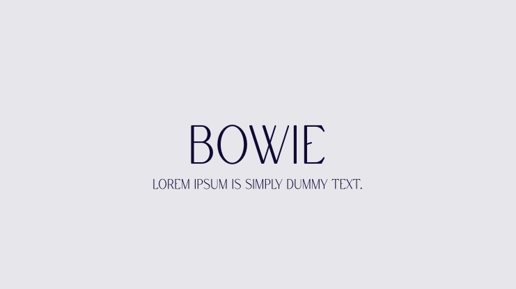 Bowie Font