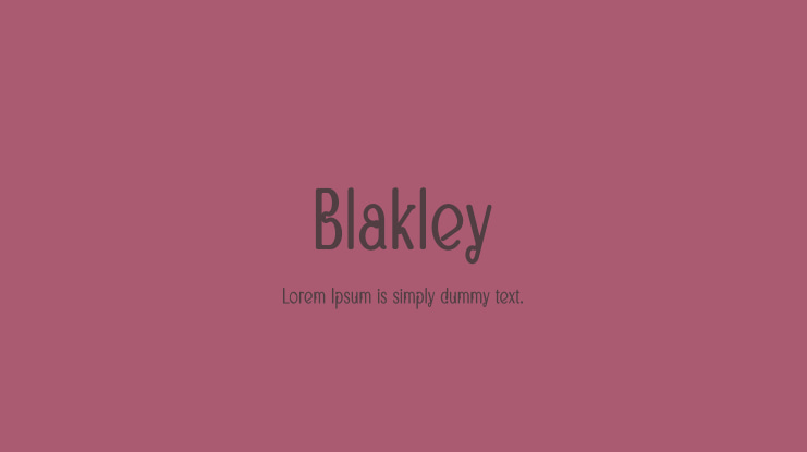 Blakley Font