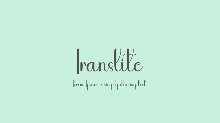 Translite Font