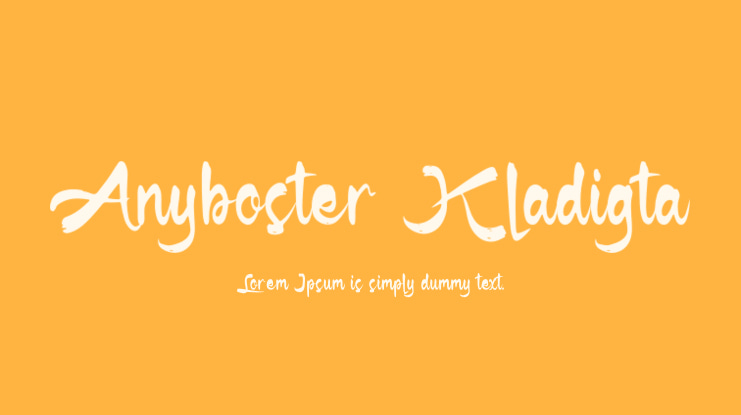 Anyboster Kladigta Font