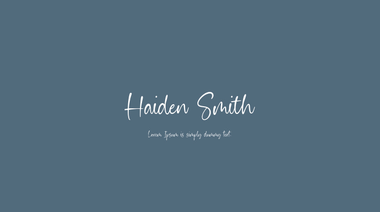 Haiden Smith Font