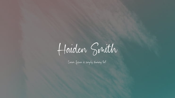 Haiden Smith Font